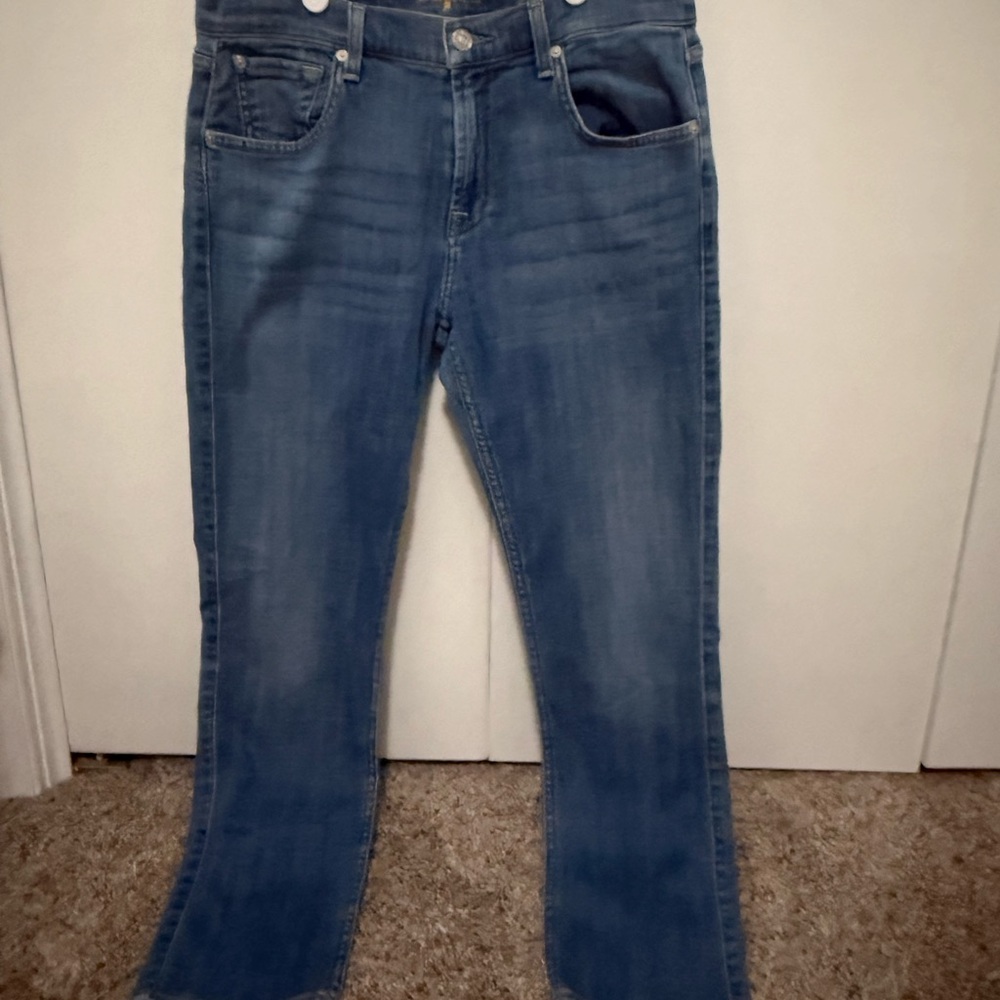 Vintage 7 for All Mankind The Relaxed Skinny Dark Wash Jeans, Size 6/8